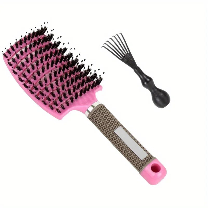 HSF Marketplace detangling hair brush for curly hair with scalp massage bristles