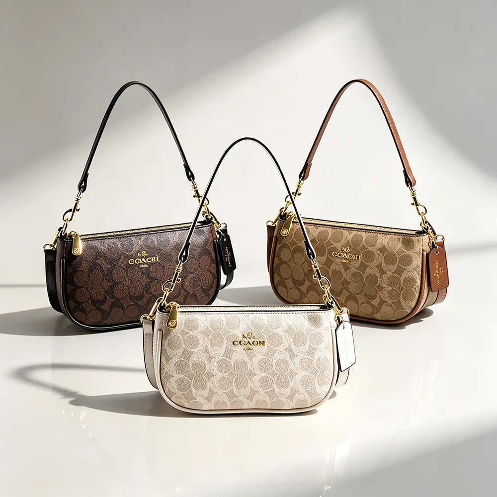 Elegant women's vintage leather crossbody handbag in brown with adjustable strap and compact design