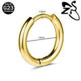 Titanium 18G hoop earrings for helix and cartilage piercings by HSF Marketplace