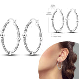 925 sterling silver hoop earrings with zirconia, hypoallergenic jewelry for women and girls by HSF Marketplace