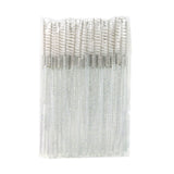 50-piece HSF Marketplace eyelash brush set for lash extensions and makeup, black disposable spoolie brushes