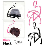 1/4pcs Plastic Wig Hanger Stand Hat Folding Rack Holder Black Pink Portable Styling & Organizing Wigs Storage Rack Display Tools