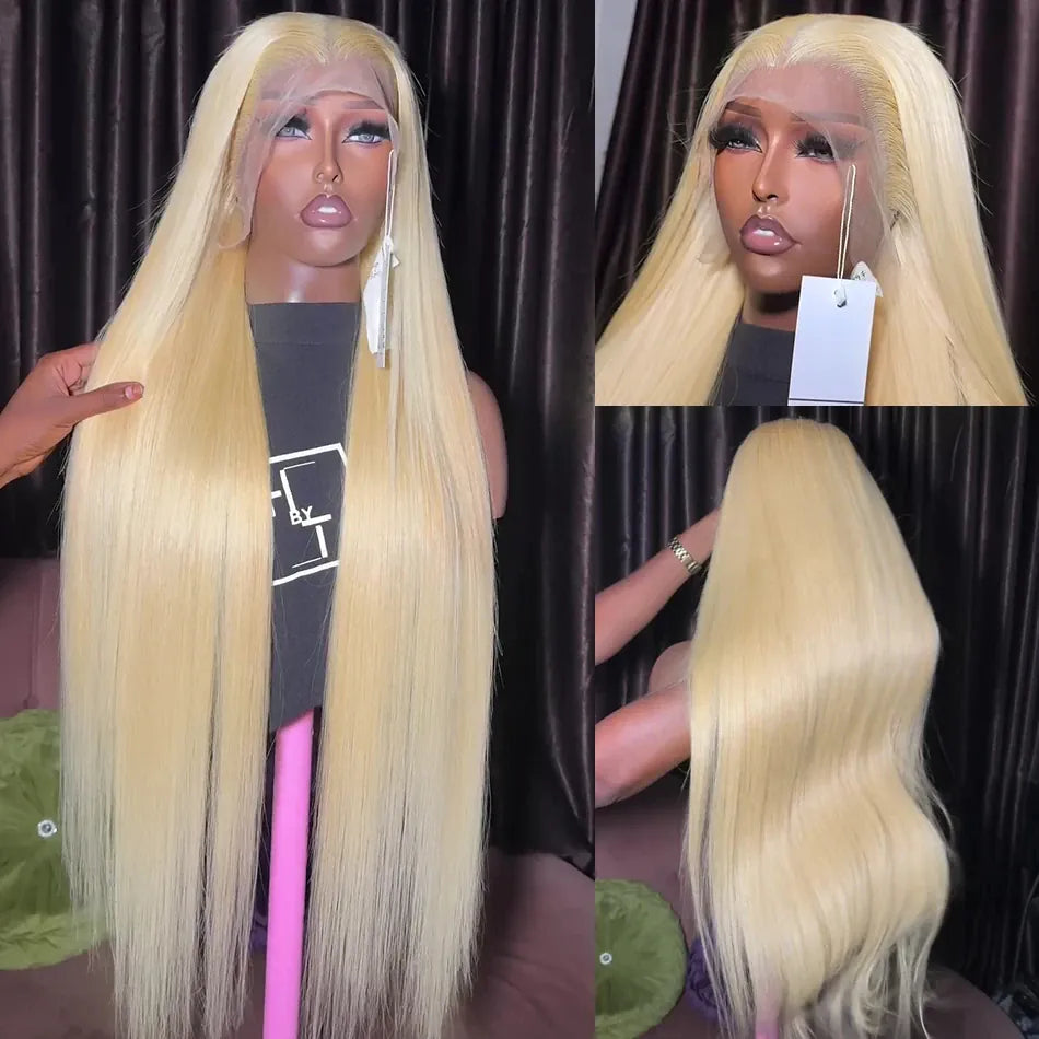 250% 30 40 Inches 613 Blonde Human Hair Wig 13x6 Hd Lace Frontal Wig Bone Straight Human Hair Wigs For Women 13x4 Honey Blonde Lace Front Wigs For Women