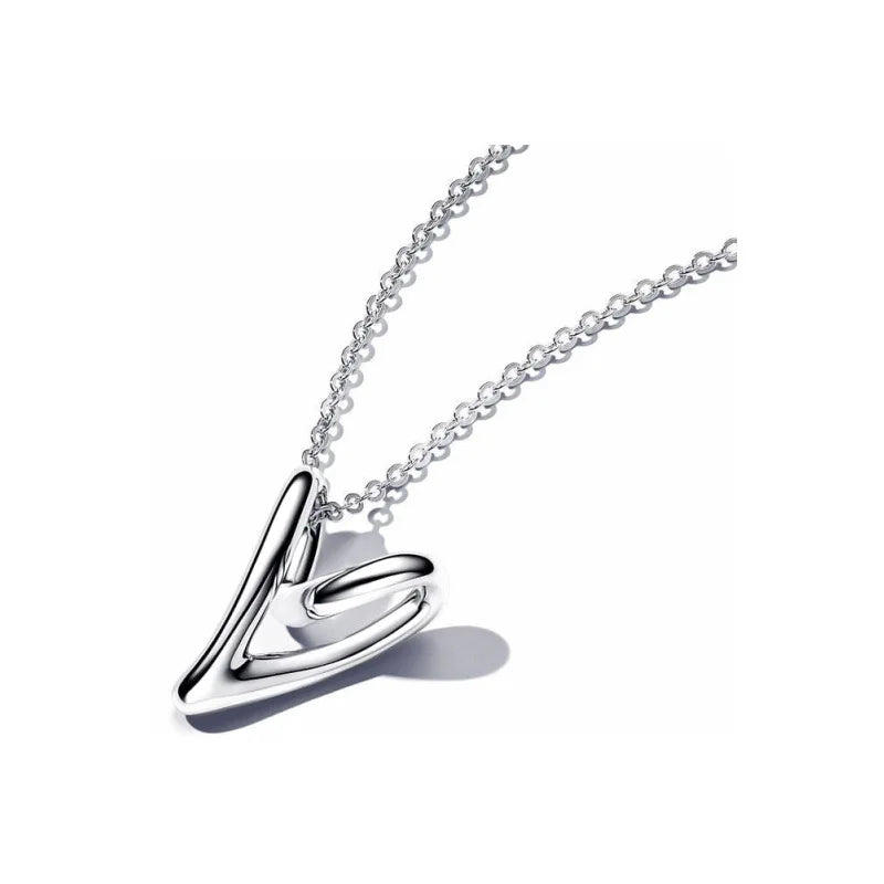 Elegant women's silver heart bow zircon necklace, charming fine jewelry for Valentine's Day, wedding, or special occasions