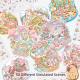 50 in 1 miniature scene landscape stickers for creative DIY projects by HSF Marketplace