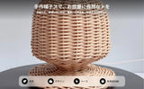 Tabletop Rattan Hat Rack for Hats Wigs Storage Display Stand Freestanding Durable Organizer for Home Office Restaurant Decor