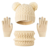 Children's winter hat, scarf, and glove set with snowflake design by HSF Marketplace