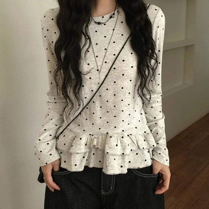 Kawaii Y2K Japanese-style long sleeve T-shirt for women by HSF Marketplace