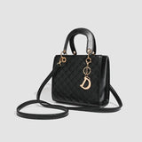 Luxury PU leather casual crossbody handbag for women, large capacity designer tote with shoulder strap, ideal for travel and daily use.