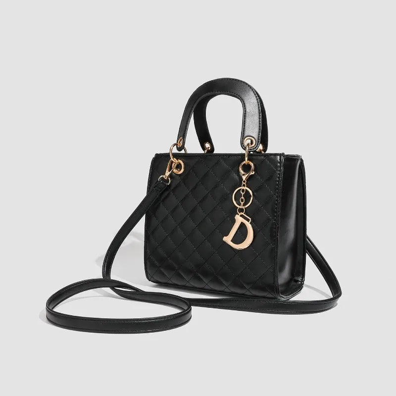 Luxury PU leather casual crossbody handbag for women, large capacity designer tote with shoulder strap, ideal for travel and daily use.