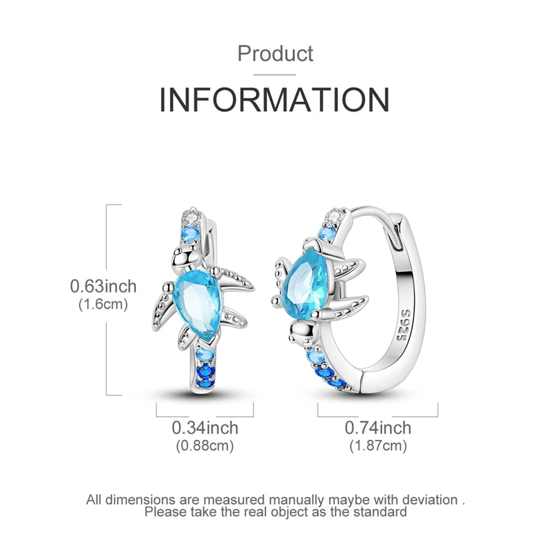 925 sterling silver hoop earrings with blue night sky gemstones by HSF Marketplace