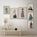 Korean Hanbok canvas poster, Asian home decor wall art by HSF Marketplace