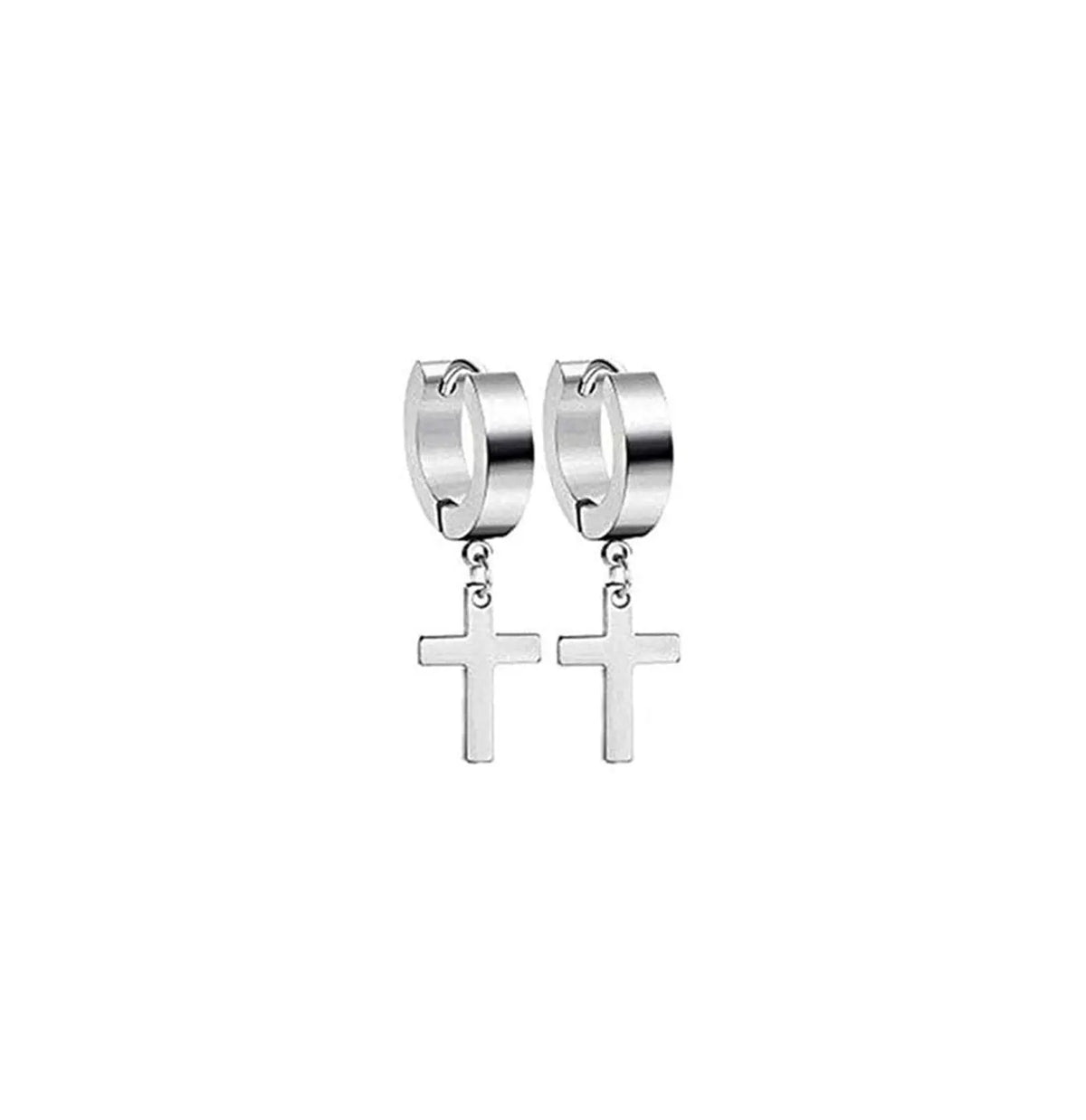 Black stainless steel stud earrings set for men and women by HSF Marketplace