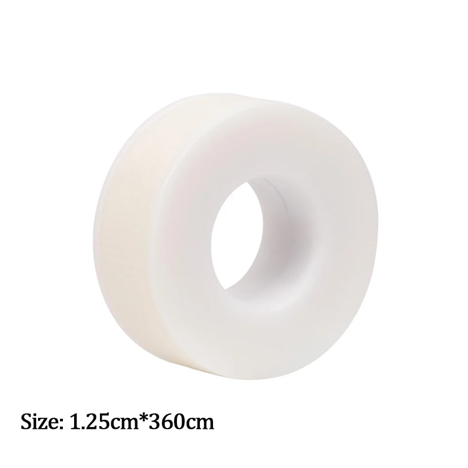 Close-up of breathable silicone gel eyelash tape by HSF Marketplace, used for eyelash extensions, showing its microporous, sensitive-resistant design.