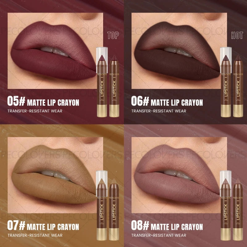 Brown matte lip liner crayon with smooth application and highly pigmented color by HSF Marketplace