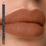 Housed in a sleek tube, Rozza waterproof matte velvety nude lip liner with high pigmentation, perfect for precise lip makeup.