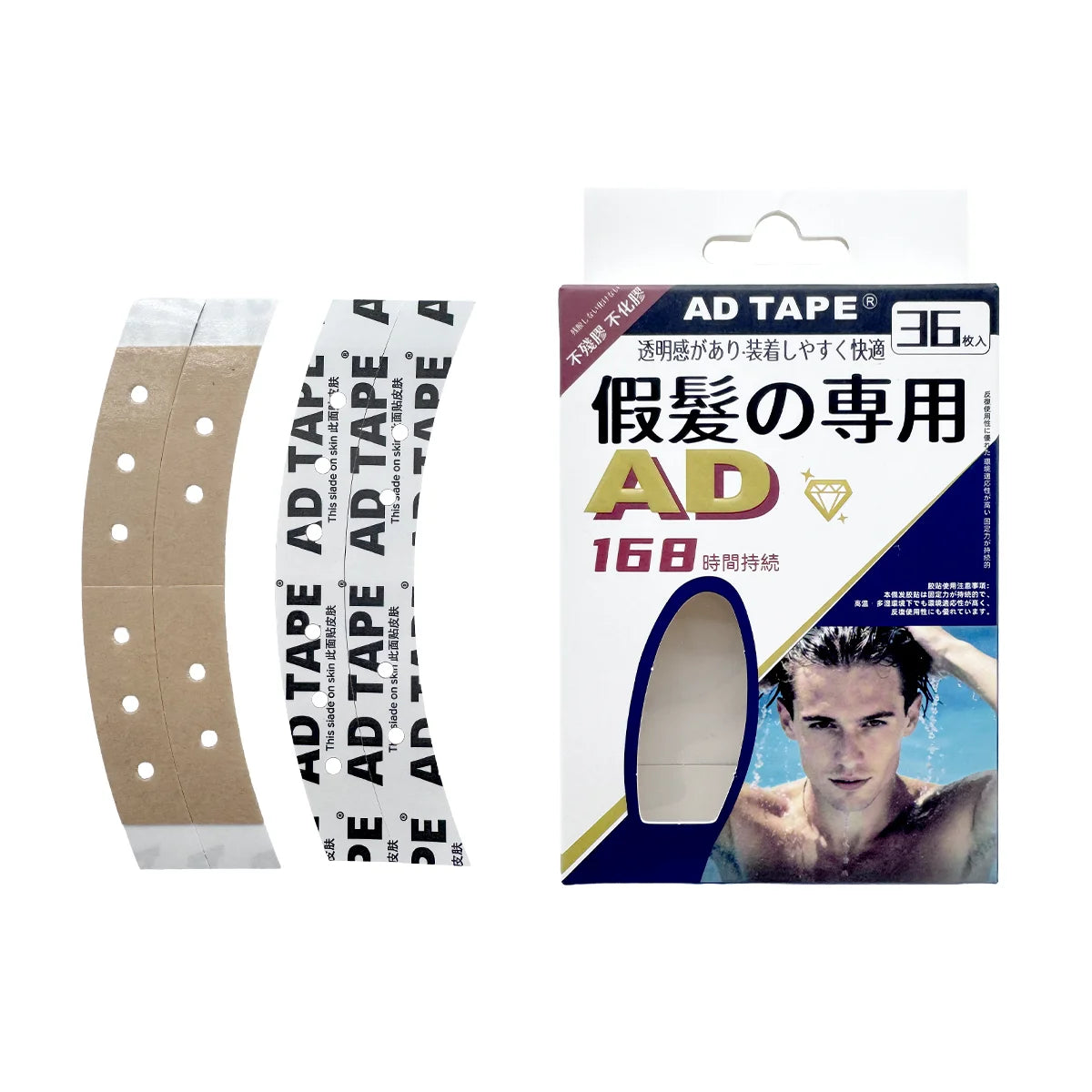 Double Sided Lace Front Wig Tape Waterproof Strong Hold Adhesive for Toupee Hairpiece Hair System Wig Accessories