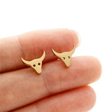 Small T-bar animal stud earrings for women, featuring dove, leaf, dragonfly, and spider designs HSF Marketplace