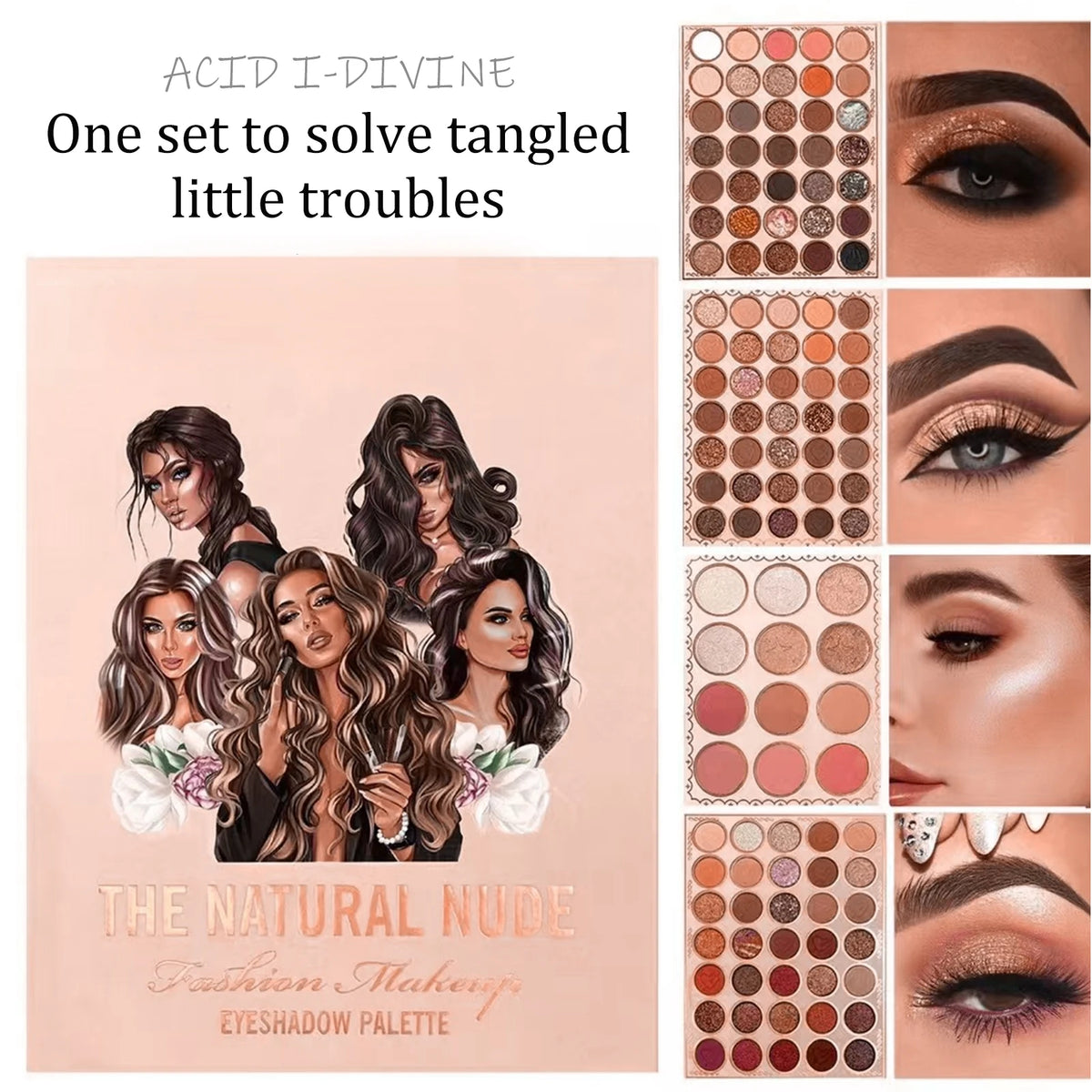 HSF eyeshadow palette book with 76/91/117 matte, shimmer and glitter colors for makeup looks