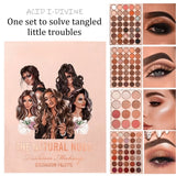 HSF eyeshadow palette book with 76/91/117 matte, shimmer and glitter colors for makeup looks