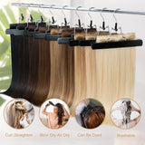Lanshii Hair Extensions Hanger, 4PCS – Wooden Anti-Slip Rack for Wigs & Extensions, Ideal for Styling & Storage