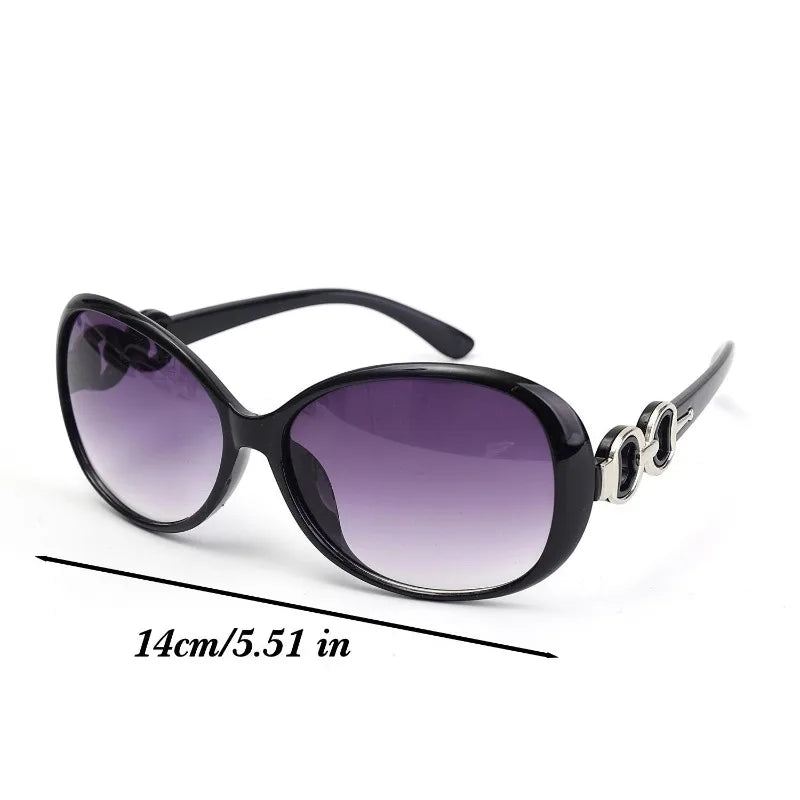 Large retro Y2K gradient sunglasses for women by HSF Marketplace, UV protection oval fashion eyewear with elegant high-end design.