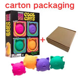 Mini stress relief cube 4-pack sensory toys for fidgeting and relaxation by HSF Marketplace