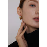 Geometric hoop earrings in stainless steel for women, HSF Marketplace jewelry