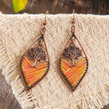 Colorful wire-wrapped boho dangle earrings for women by HSF Marketplace