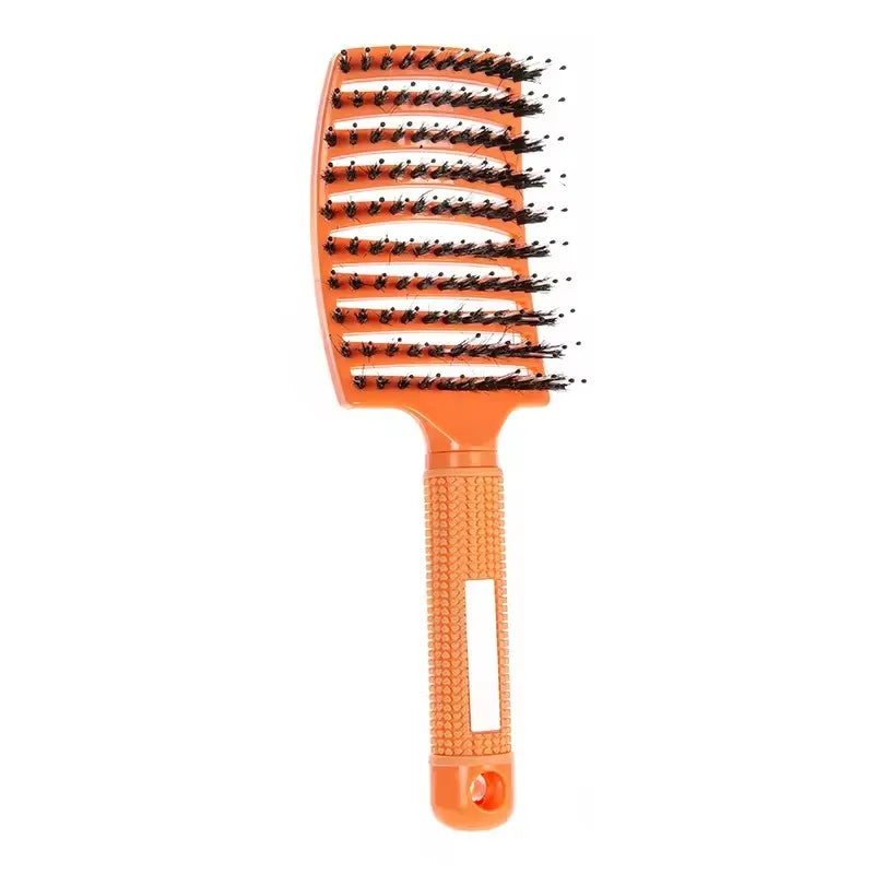 HSF Marketplace detangling hair brush for curly hair with flexible bristles and scalp massage design
