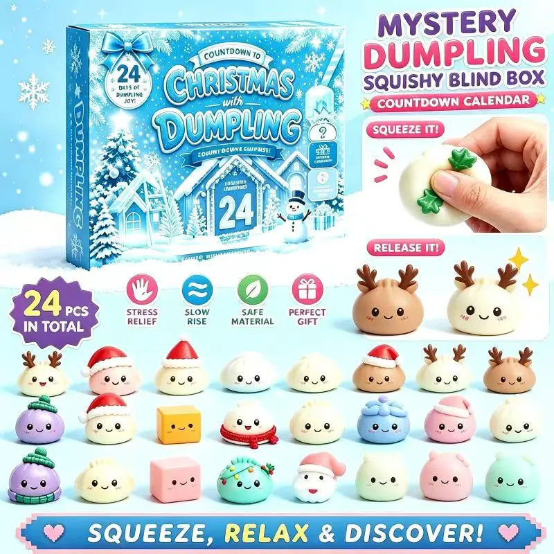 2026 Christmas Advent Calendar dumpling squishy fidget sensory toy mystery gift box by HSF Marketplace