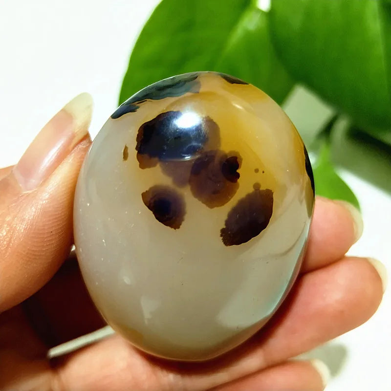 Natural Stone Waterplant Plant Small Tree Agate Palm Stone Meditation Spiritual Yoga Cure Feng Shui Crystal Room Ornament