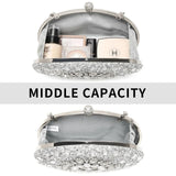 Sparkly women's rhinestone clutch purse with luxurious design, perfect for evening events, by HSF Marketplace.
