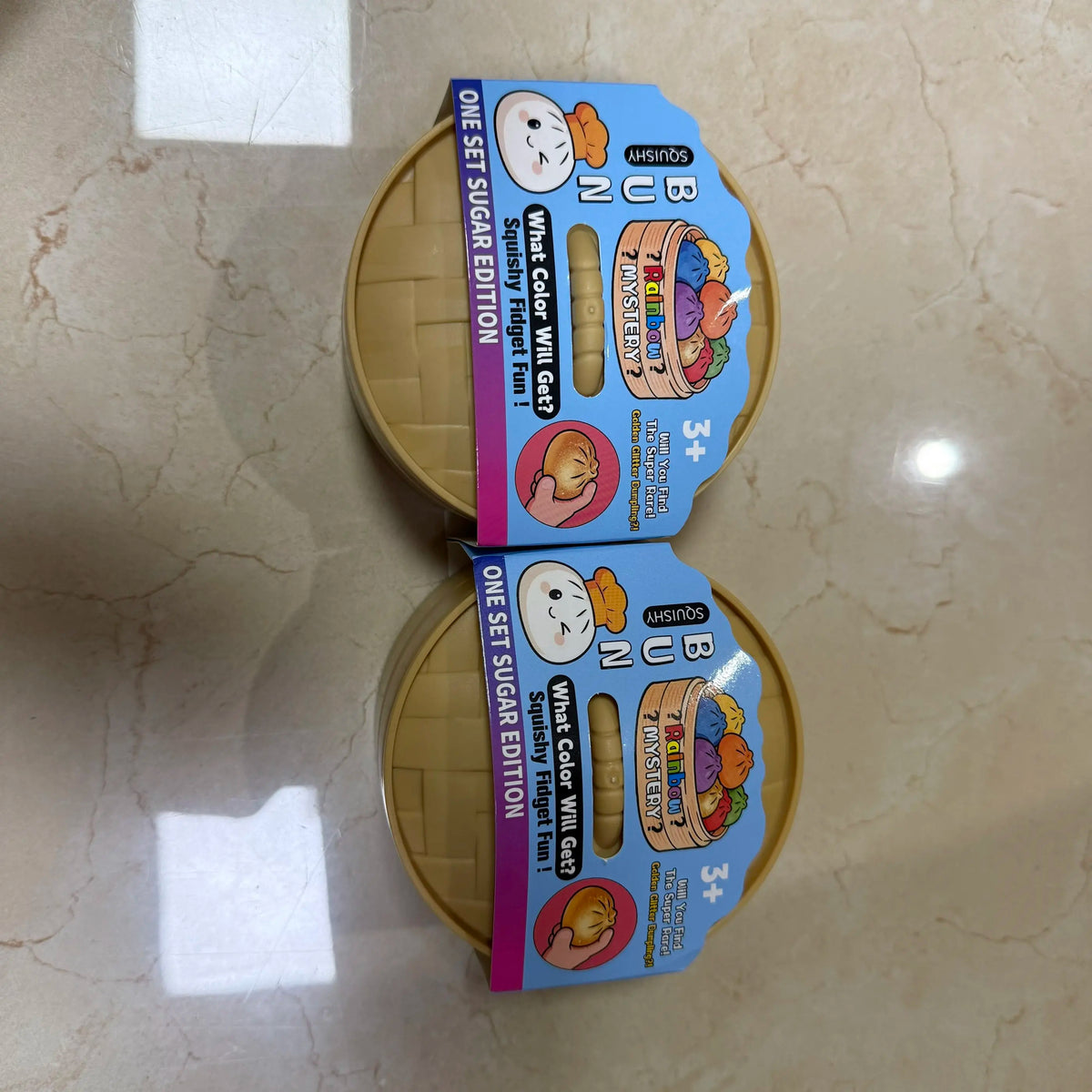 New 8.5cm Glitter Dumpling Glitter Dumpling Squishy with Box Dumplings Sensory Squeeze Toy for Stress Relief S