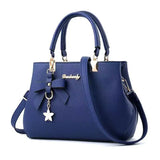 Korean trendy autumn winter bow shoulder bag by HSF Marketplace, stylish large messenger handbag for women, portable and versatile.