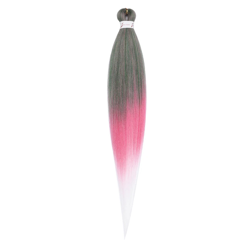Pre-stretched Braids Hair Professional Itch Free Hot Water Setting Synthetic Fiber Ombre Yaki Texture Braid Hair Extensions