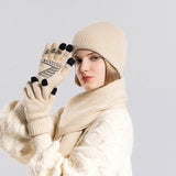 HAIRSOFLY winter hat, gloves, and scarf set for men and women in coordinated cold-weather accessories