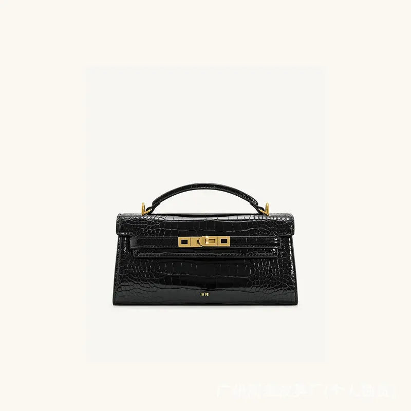 Elegant JW PEI crocodile pattern handbag with a new high-end style, versatile for women as a handbag or crossbody bag.