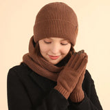 Women’s winter scarf hat glove set by HSF Marketplace with warm plush lining