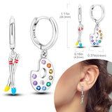 925 sterling silver hoop earrings with zirconia, hypoallergenic women’s jewelry by HSF Marketplace