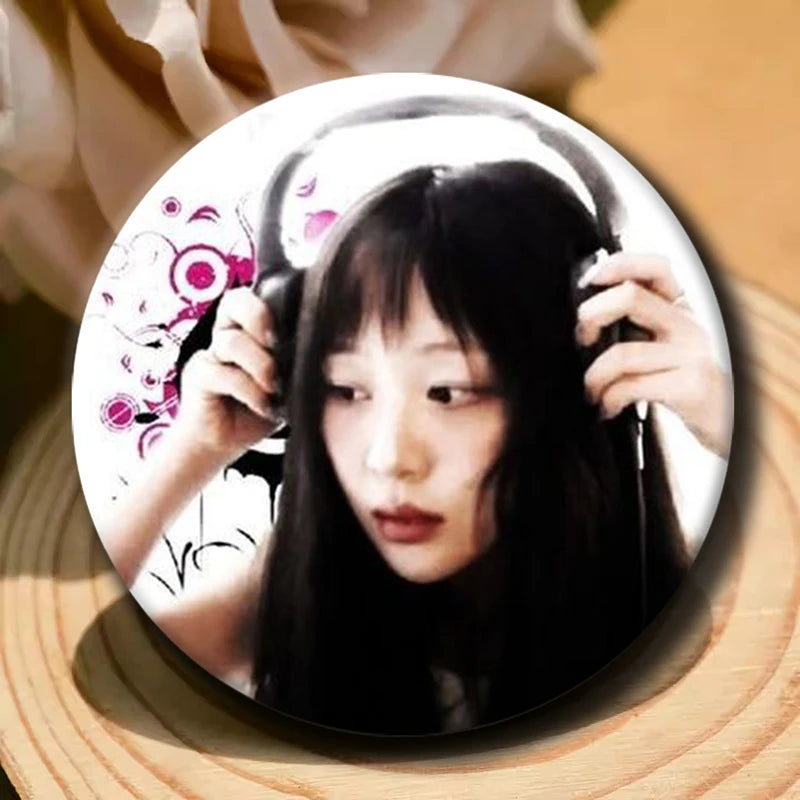 Kpop YVES soft button pins for LOONA fans, cute K-culture accessories by HSF Marketplace