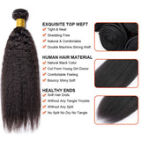 Kinky Straight Closure With Human Hair Bundles Yaki Straight Human Hair Bundles And Weaves With Frontal Closure Hair Extensions