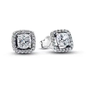 925 sterling silver herbarium cluster heart halo stud earrings with sparkling floral details for women