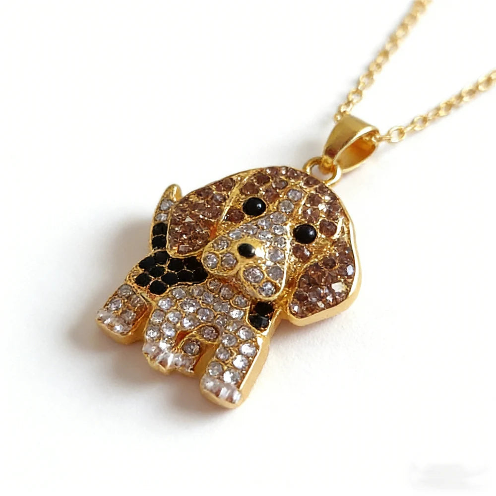 Cute Beagle pendant necklace, elegant dog lover jewelry by HSF Marketplace