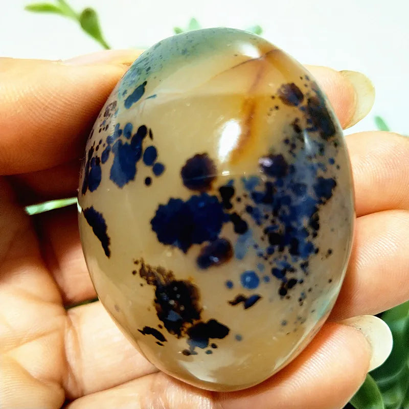 Natural Stone Waterplant Plant Small Tree Agate Palm Stone Meditation Spiritual Yoga Cure Feng Shui Crystal Room Ornament