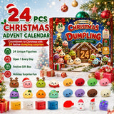 Christmas dumpling squishy advent calendar by HSF Marketplace with 24-day countdown mystery box and sensory fidget toys