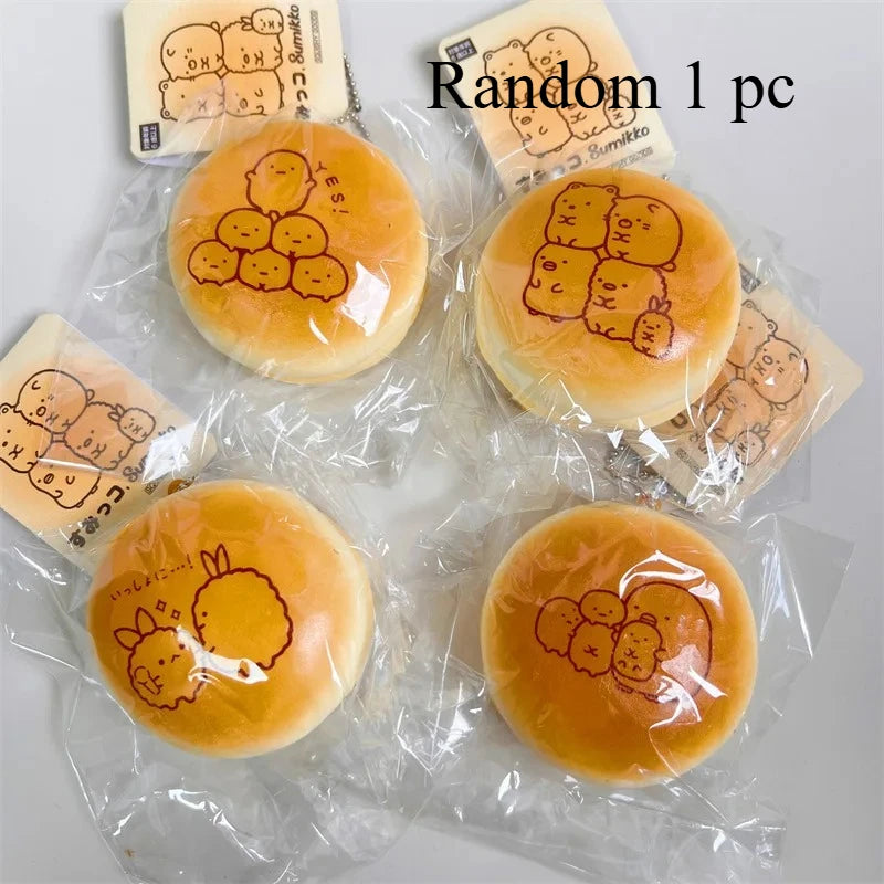 Cute 7cm bio burger squishy sensory toy from HSF Marketplace, ultra soft PU foam, slow rebound, bread-shaped decompression pendant