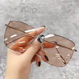 Luxury square sunglasses by HSF Marketplace featuring gradient lenses, vintage unisex design for women and men.