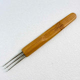 0.75mm Bamboo Crochet Hook 1/2/3 Heads for Dreadlocks Wig Making Hair Weaving Braid Tool