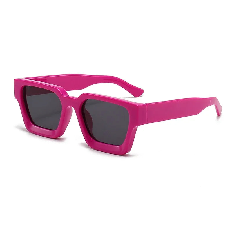 Luxury green square sunglasses for women and men by HSF Marketplace featuring retro style and UV400 protection.